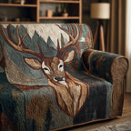 Buck Portrait with Wide Antlers Sofa Cover