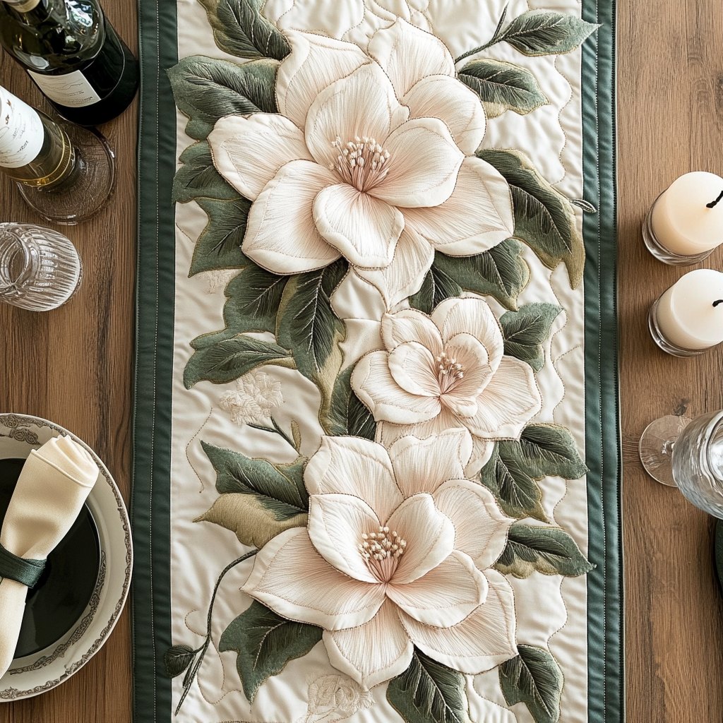Delicate Bloom Table Runner