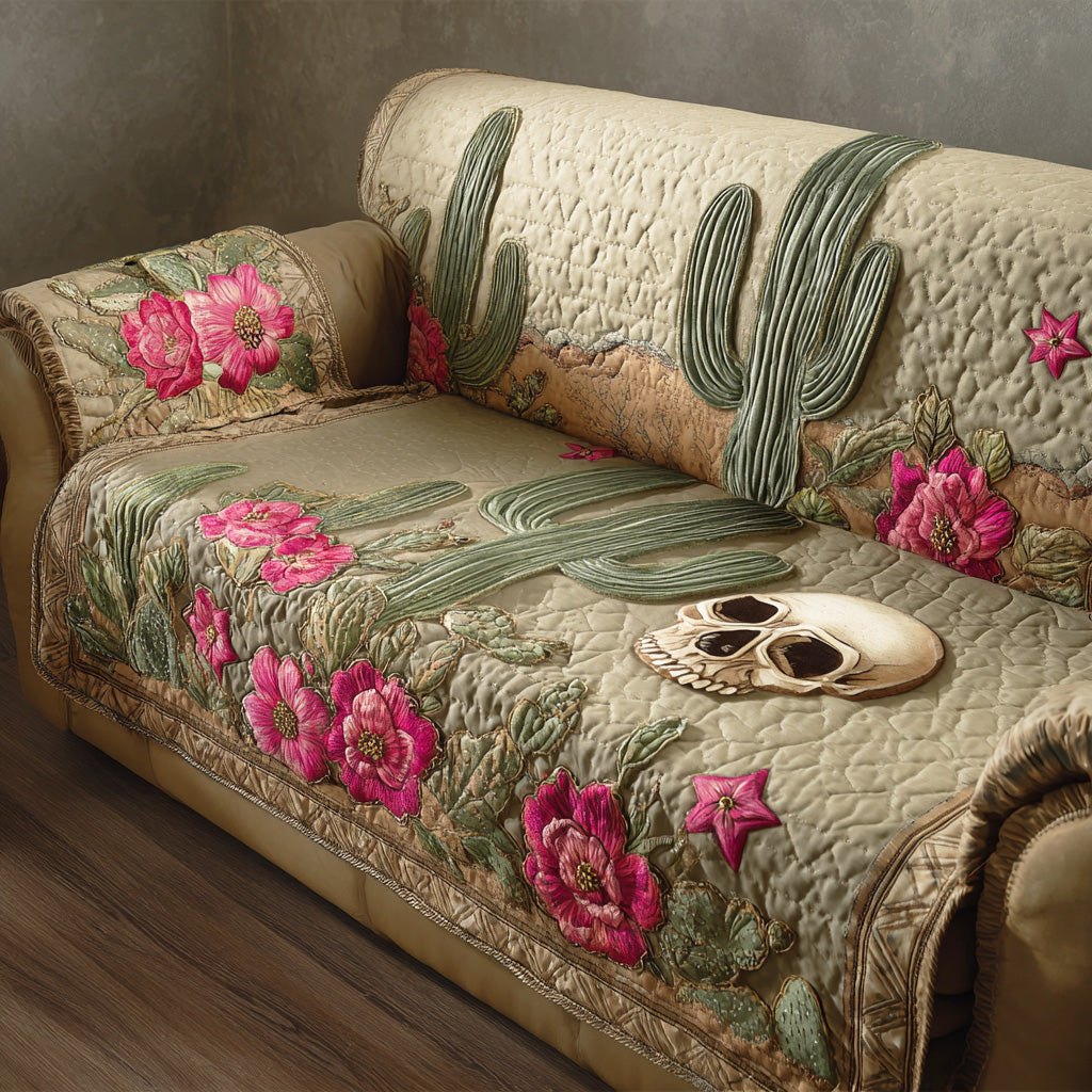 Desert Bone Bloom Sofa Cover