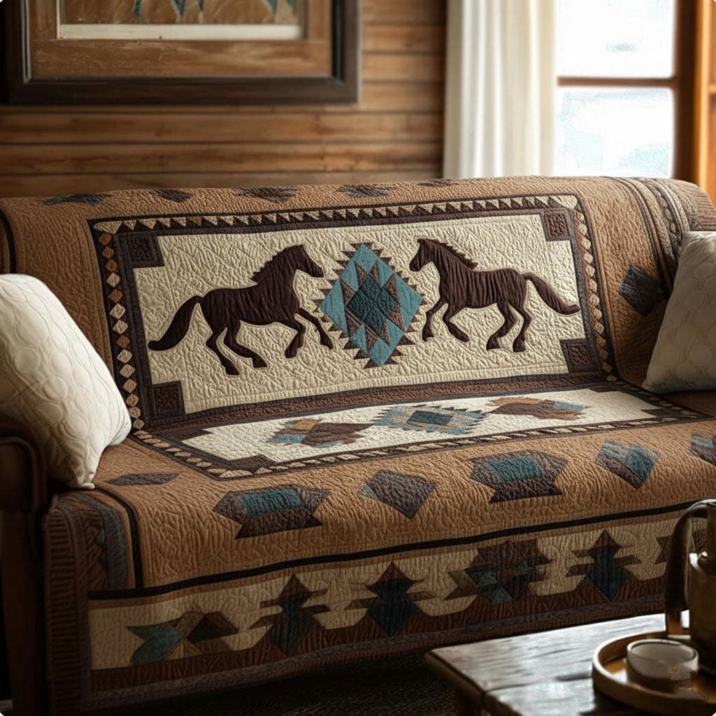 Desert Brown Wild Harmony Sofa Cover