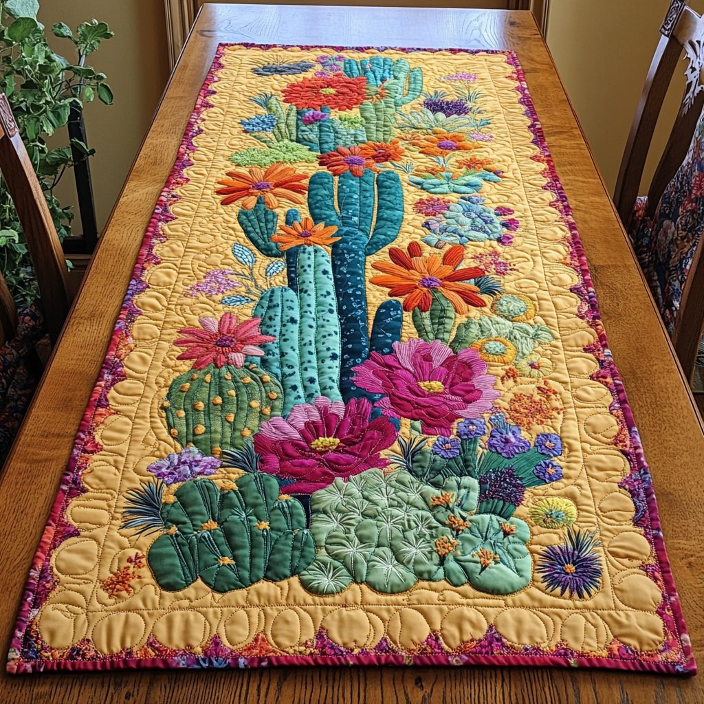 Desert Cactus Table Runner
