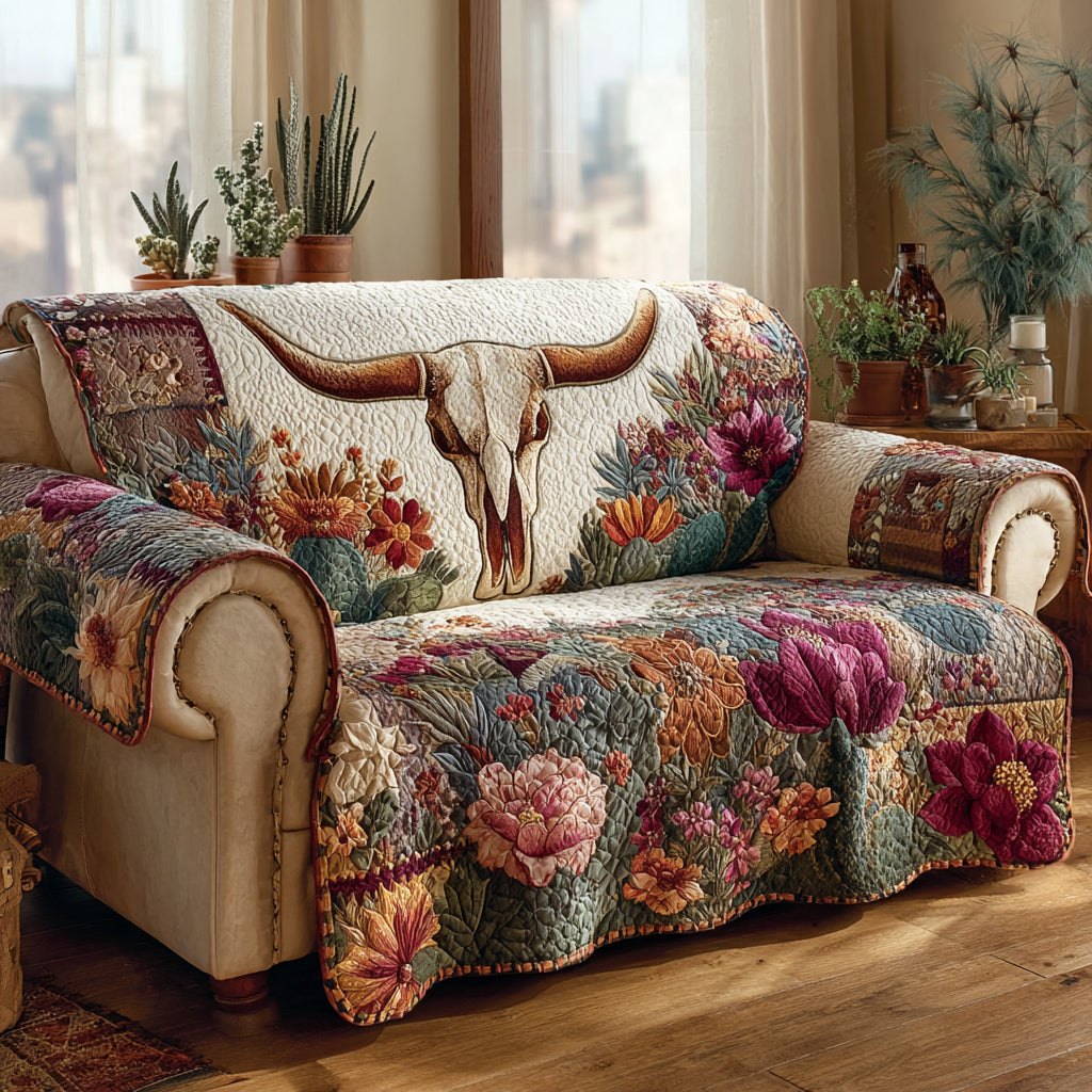 Desert Longhorn Spirit Sofa Cover