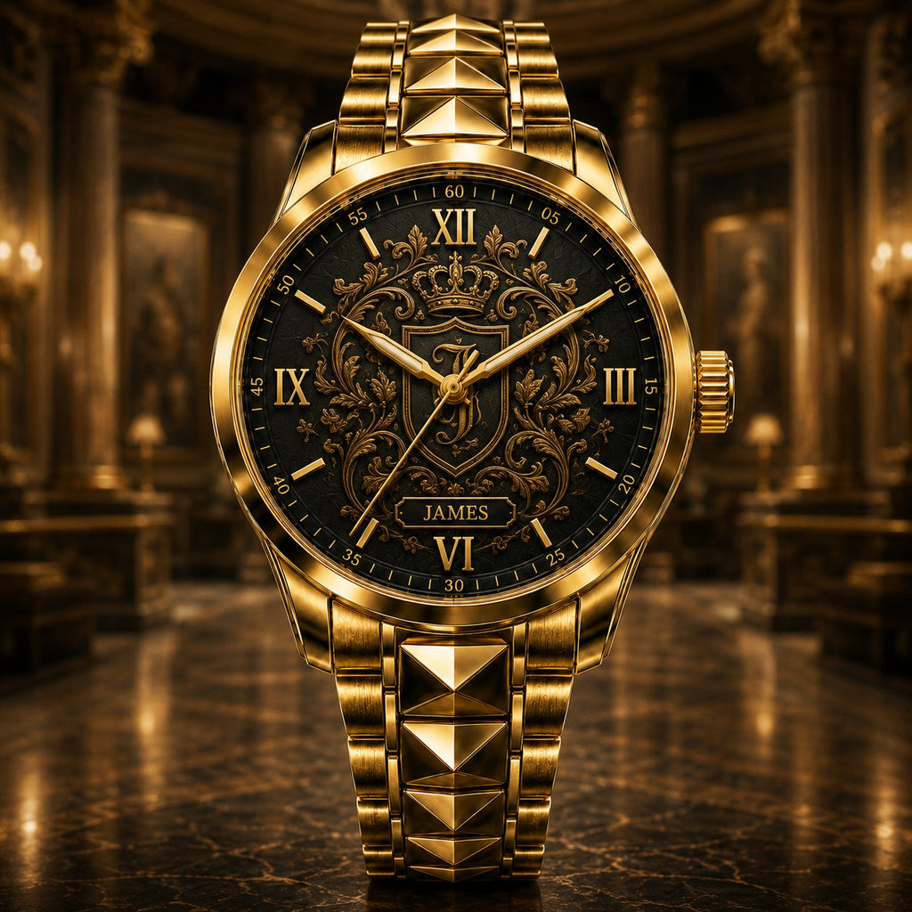 Custom Personalized Royal Monogram Watch — personalized with a custom name
