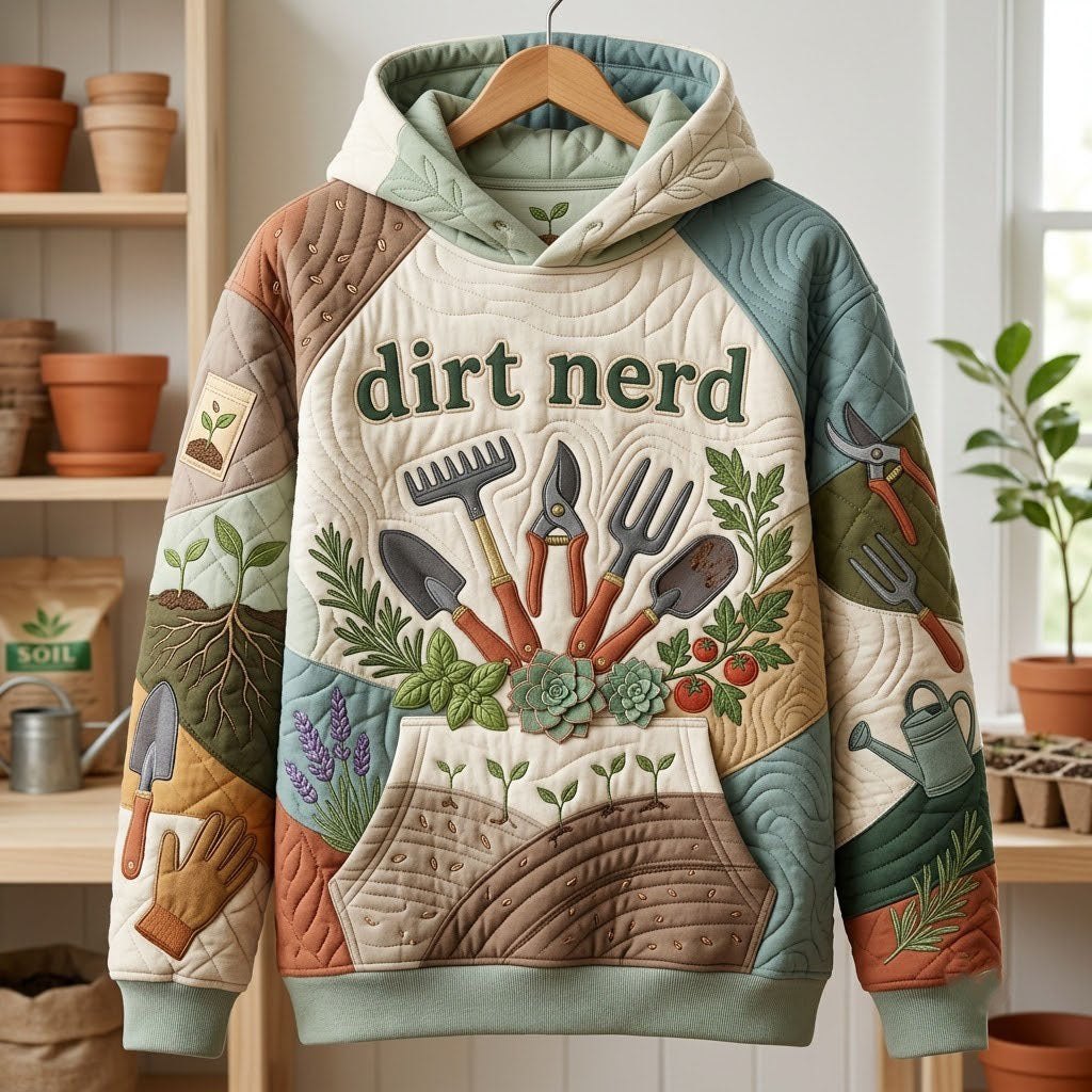 Dirt Nerd hoodie, all-over print