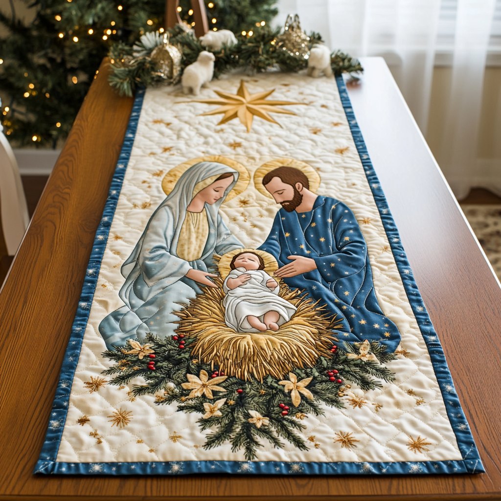 Divine Manger Glow Table Runner