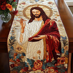 Robed Figure in a Red Mantle Table Runner