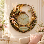 Personalized Woodland Fairy Wall Clock — personalized with a custom name