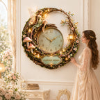 Personalized Woodland Fairy Wall Clock — personalized with a custom name
