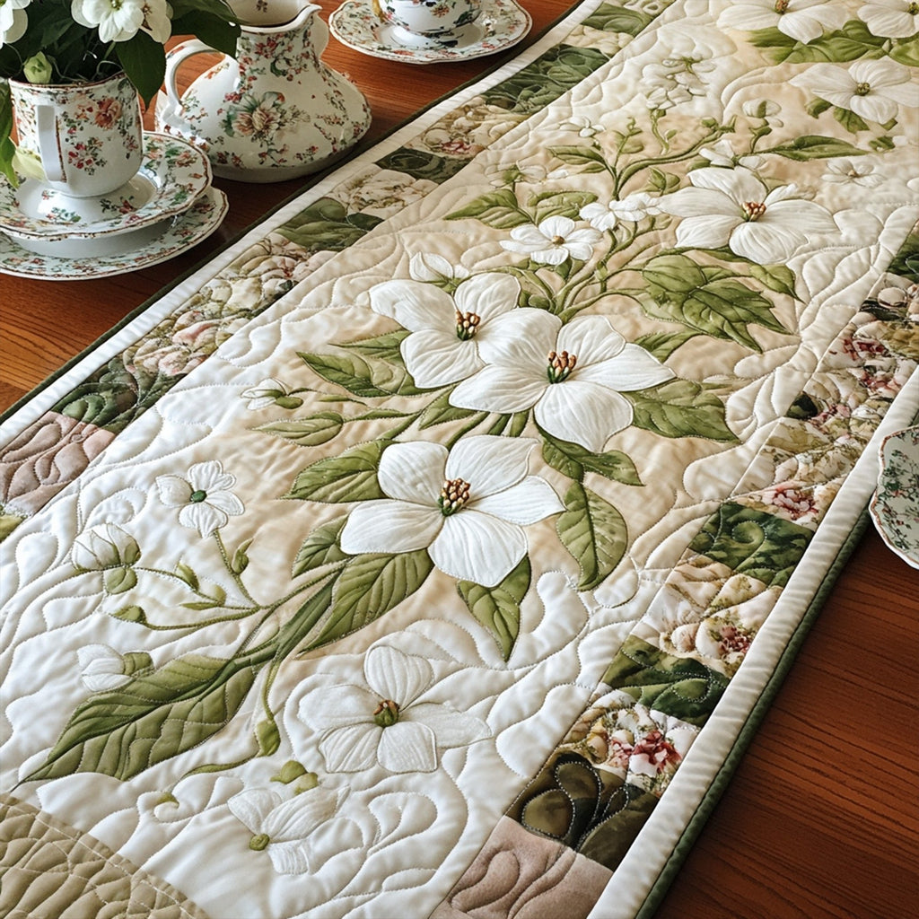 Dogwood Serenity Table Runner