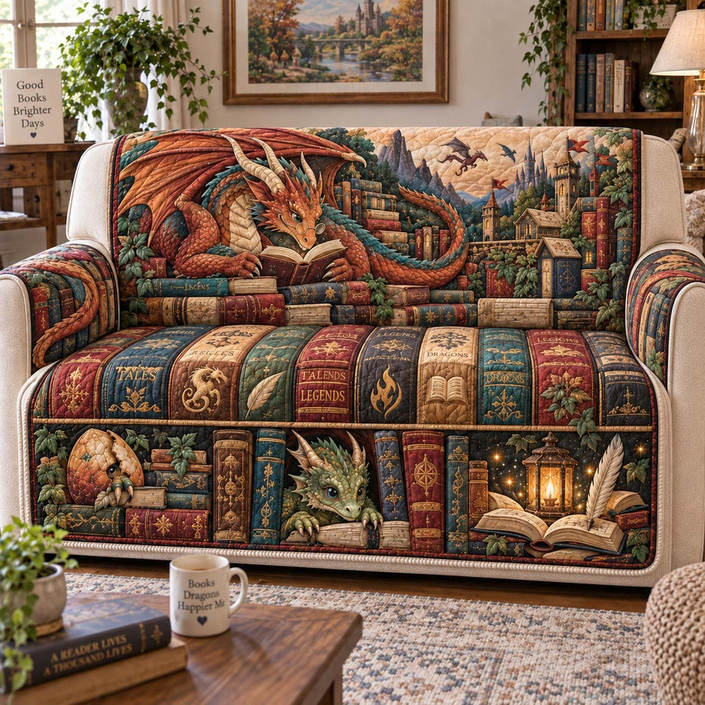 Dragon Scholar Library Sofa Cover