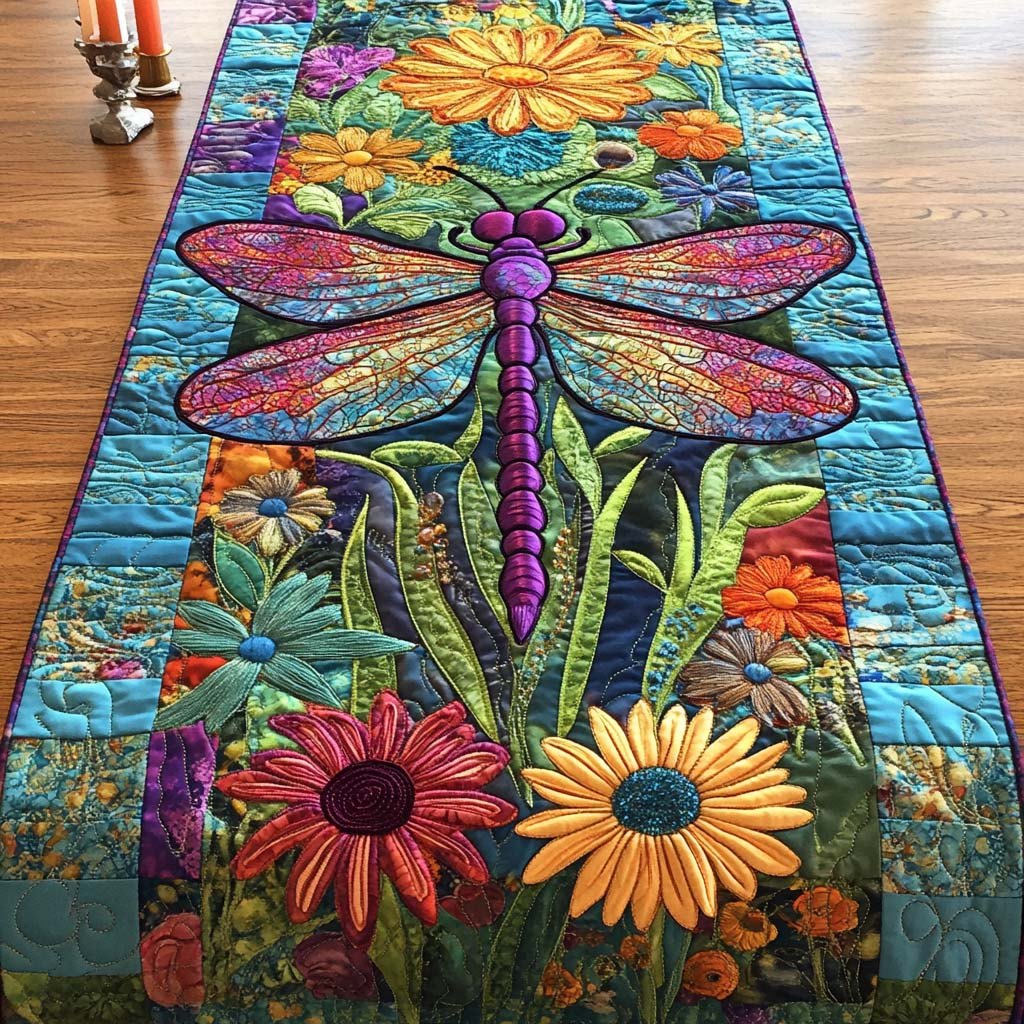 Dragonfly Bloom Table Runner