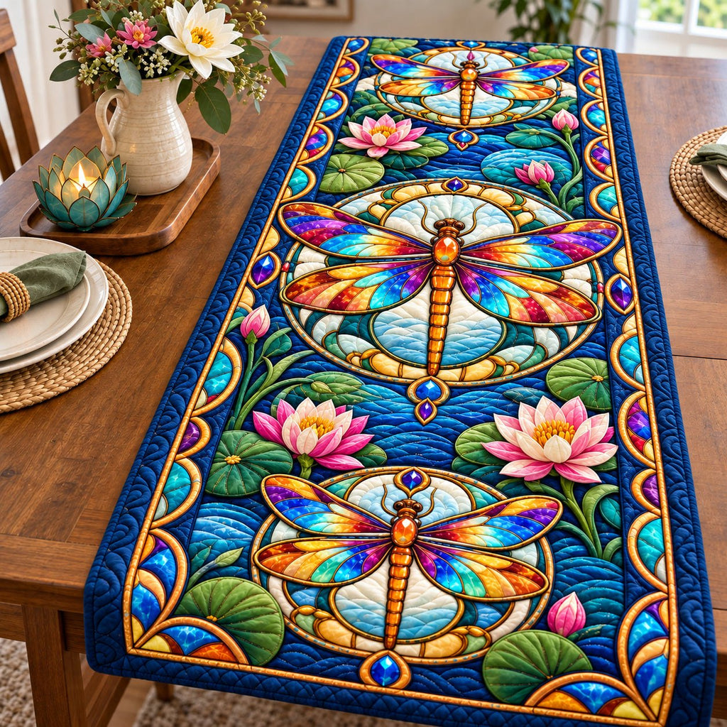 Dragonfly Nature Dance Table Runner