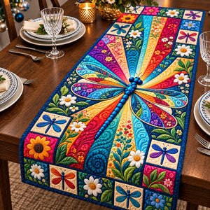 Dragonfly Summer Garden Table Runner - Made to Order