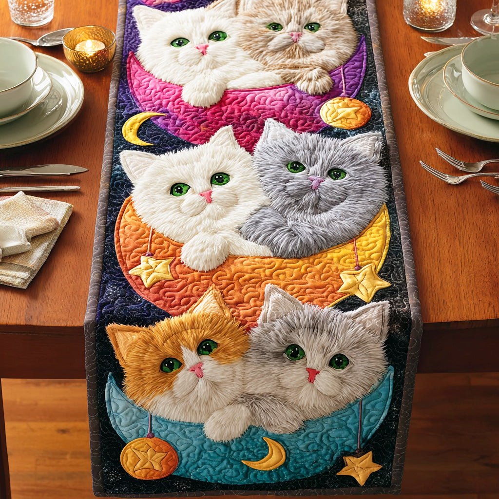 Dreamy Cat Garden Table Runner