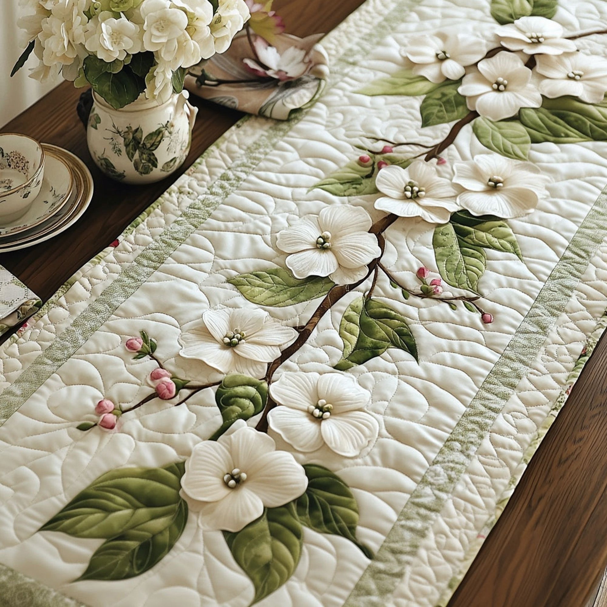 Dreamy Dogwood Table Runner