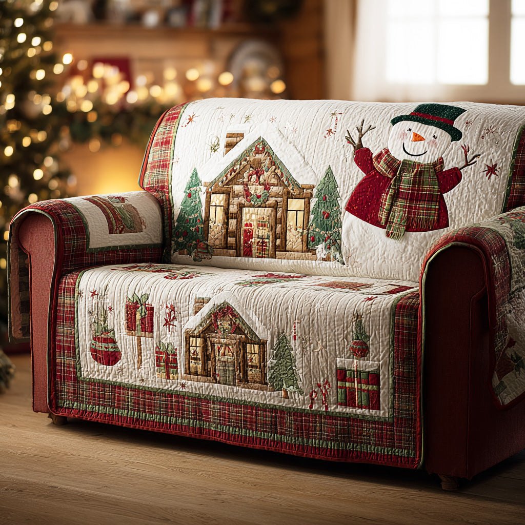 Dreamy Snow Garden Sofa Cover