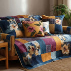 Drifted Blues Sofa Cover