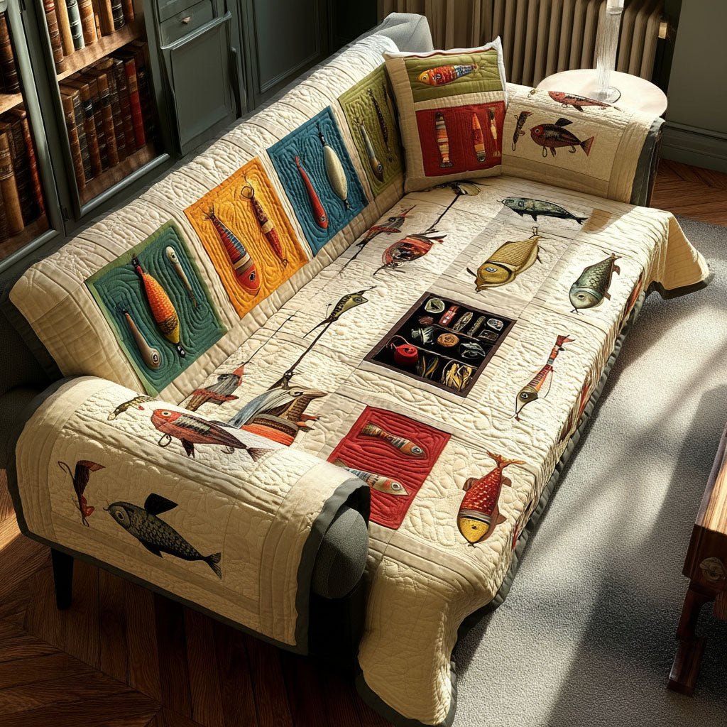 Driftwood and Line Sofa Cover