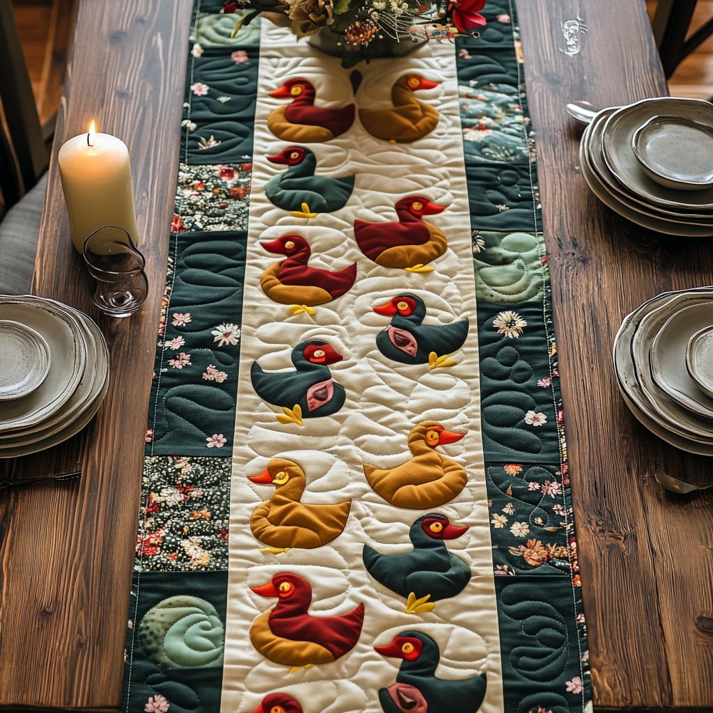 Duckling Pool Table Runner