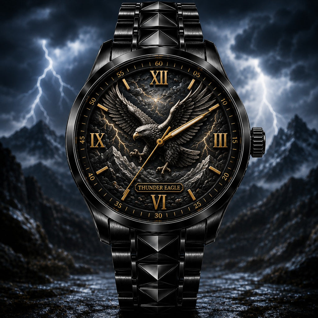 Personalized Thunder Eagle Watch with a custom name set into the design