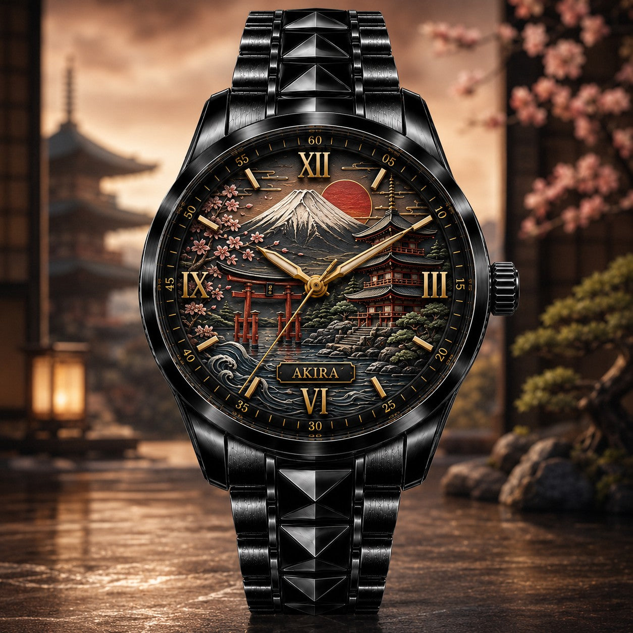 Custom Japanese Heritage Watch — personalized with a custom name