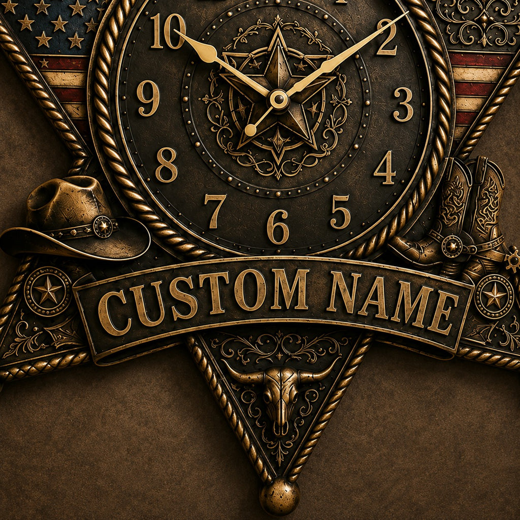 Interiors Custom Name Wall Clock — personalized with a custom name