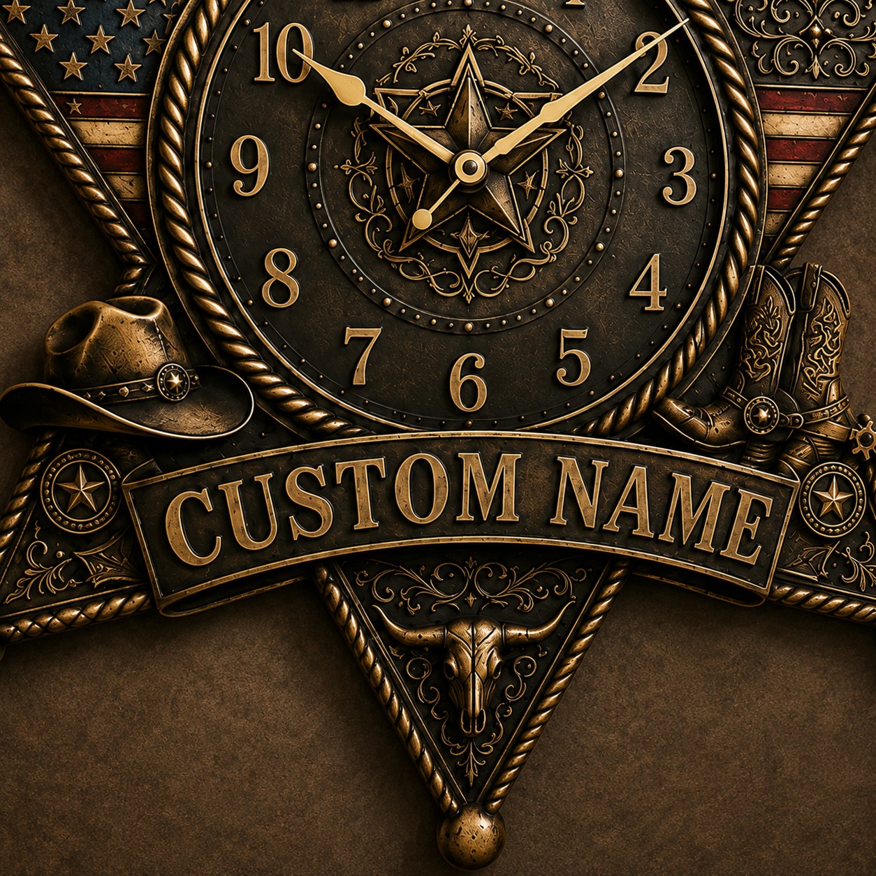 Interiors Custom Name Wall Clock — personalized with a custom name