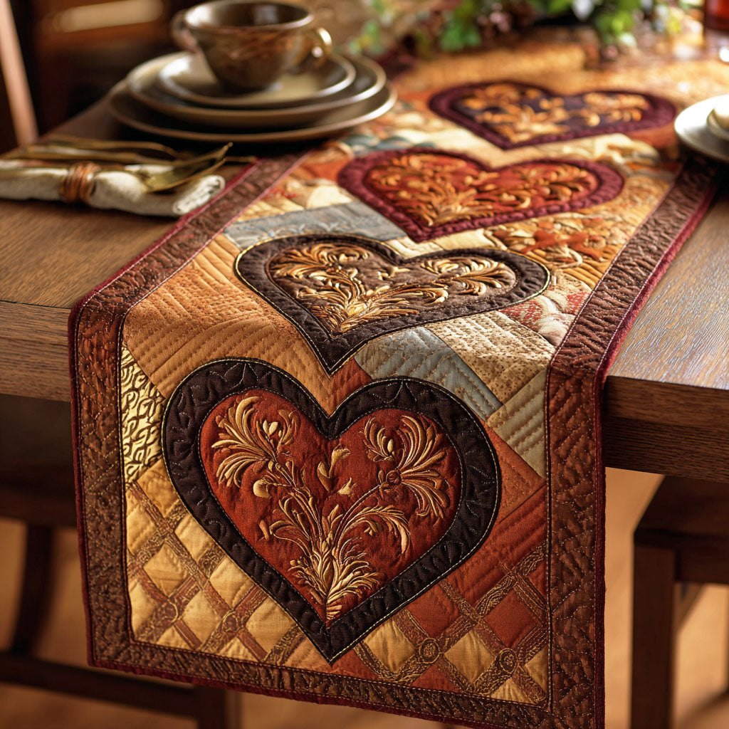 Earth Hearts Table Runner