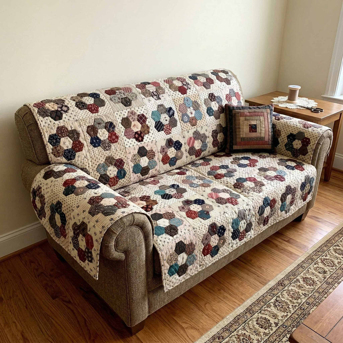 Earthy Posy Sofa Cover