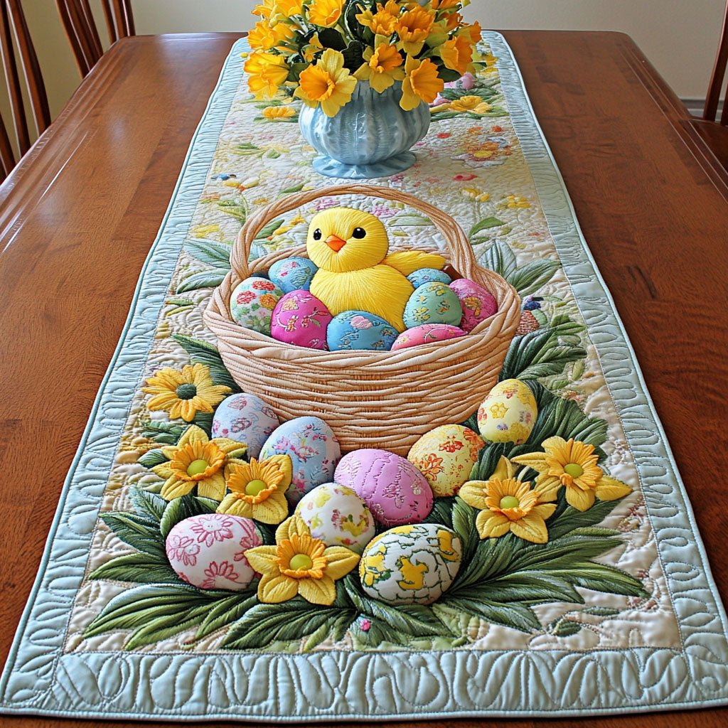 Easter Basket Chick Table Runner