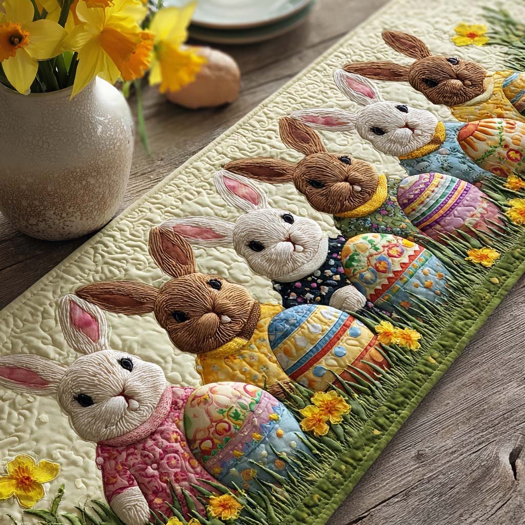 Easter Meadow Friends Table Runner