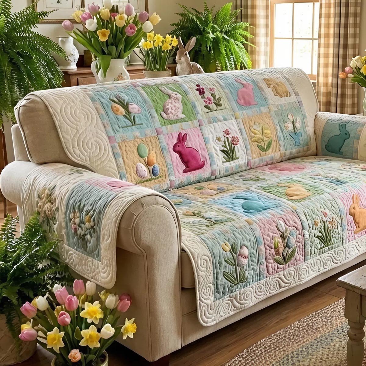 Easter Meadow Sofa Cover