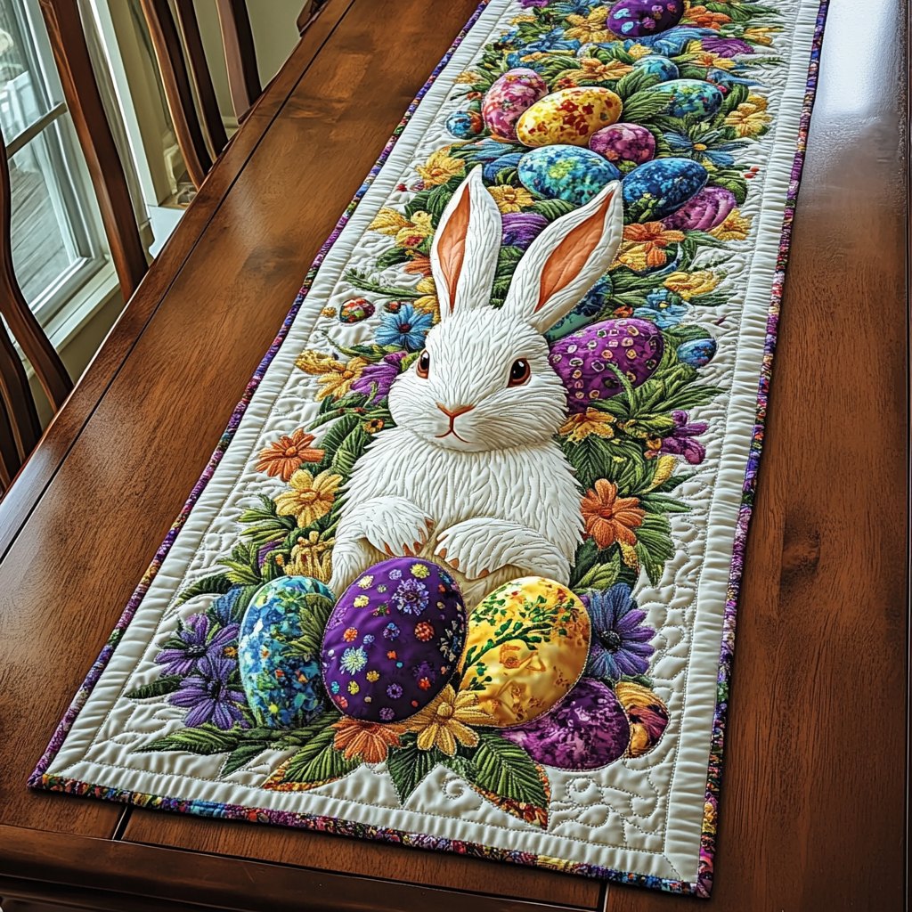 Egg Hunt Bunny Table Runner
