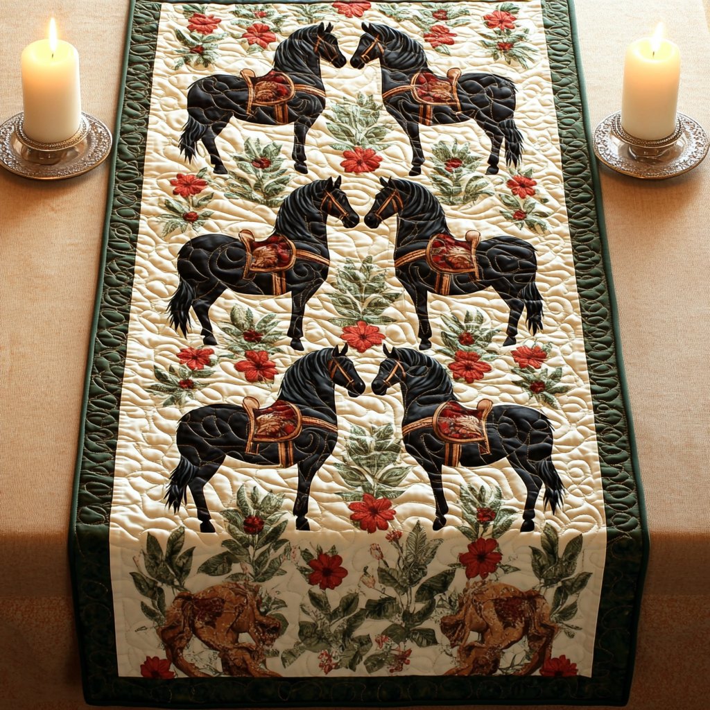 Elegant Rider Table Runner