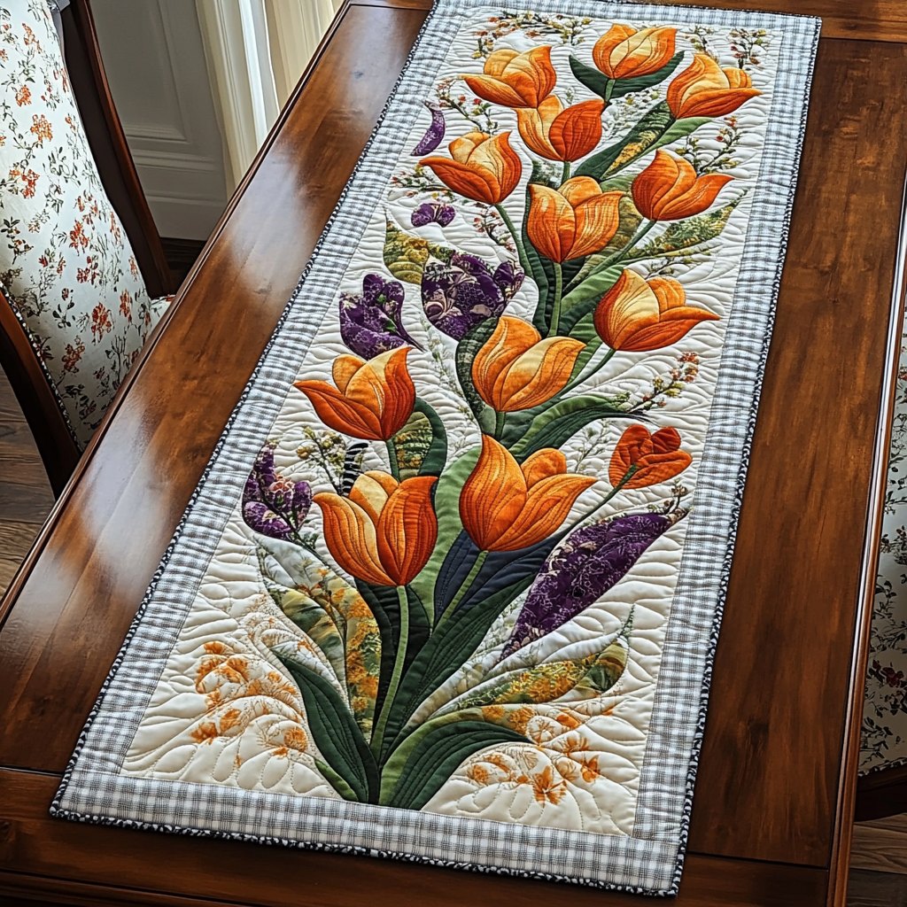 Elegant Stems Table Runner