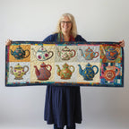 Elegant Teapots Table Runner