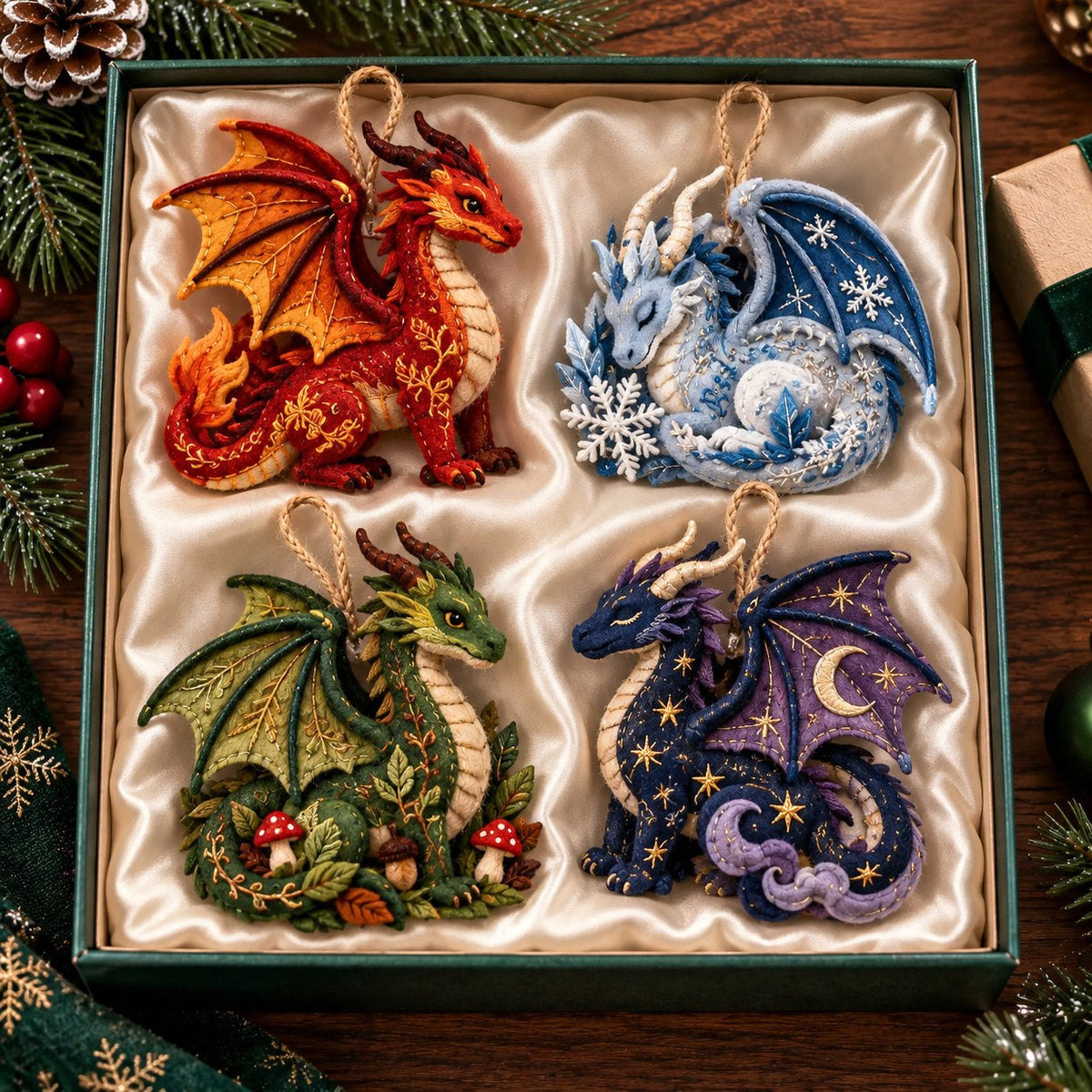 Elemental Dragon Ornament Gift Set