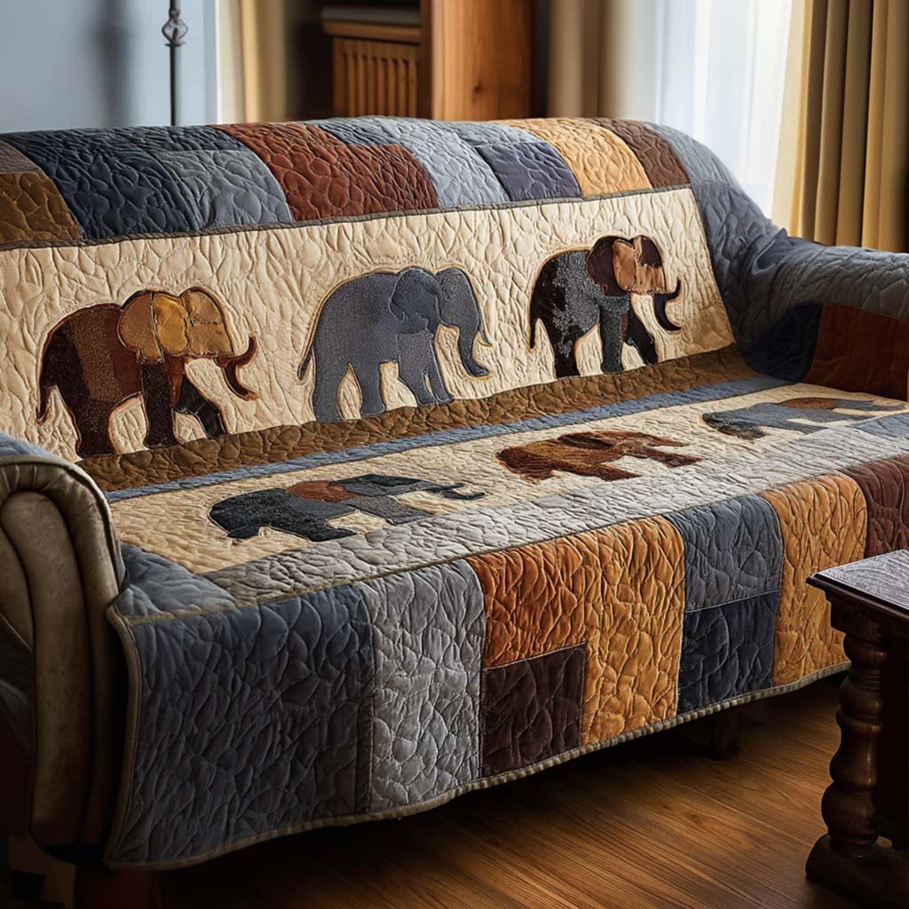 Elephant Family Sofa Cover
