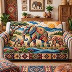 Elephant Family Safari Sofa Cover