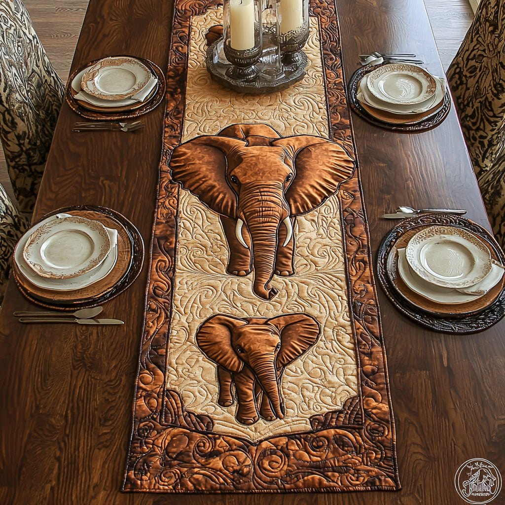 Elephant Forest Table Runner