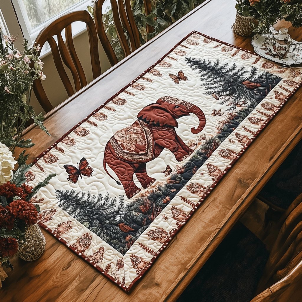 Elephant Glow Table Runner