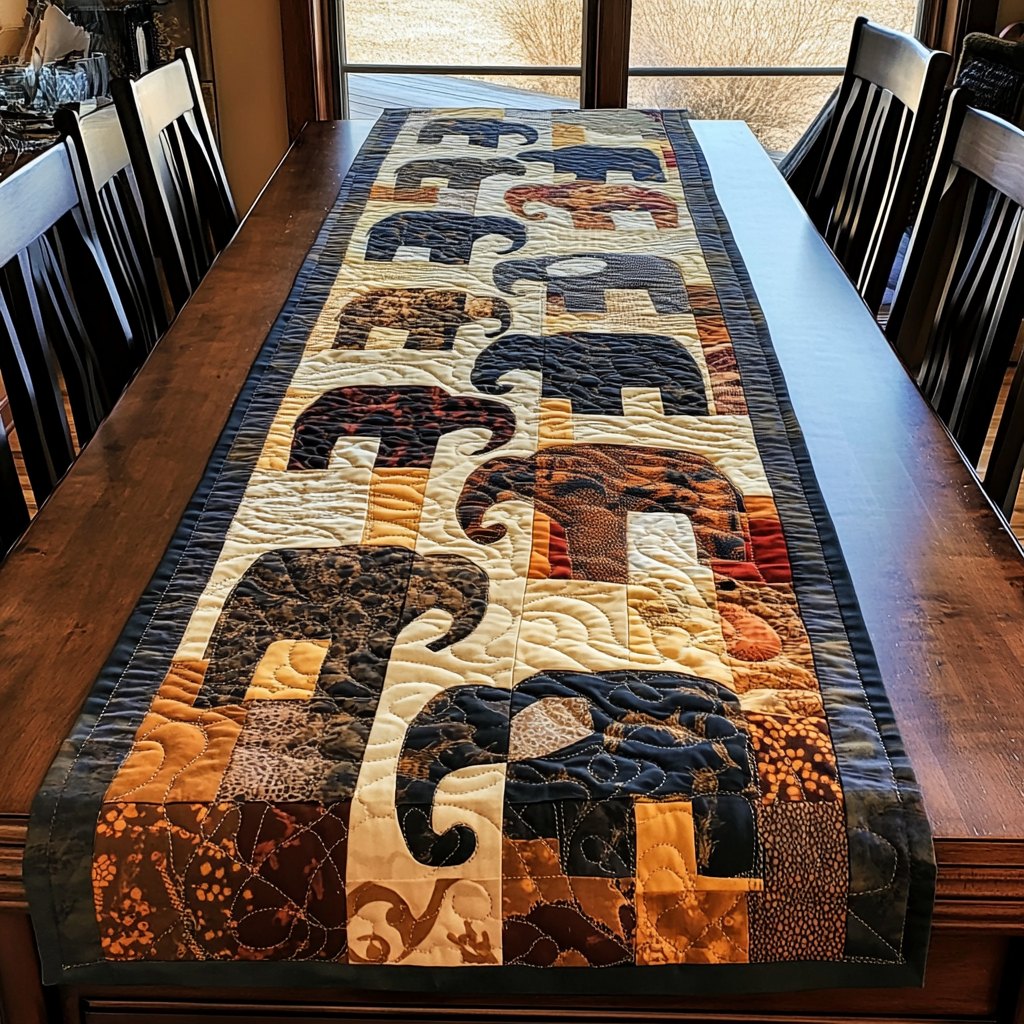 Elephant Serenade Table Runner