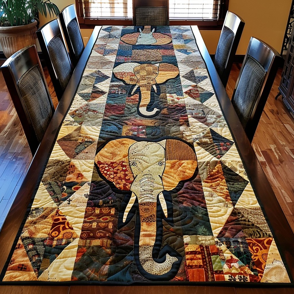 Elephant Reverie Table Runner