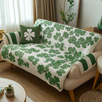 Emerald Bloom Sofa Cover