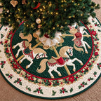 Emerald Carousel Christmas Tree Skirt