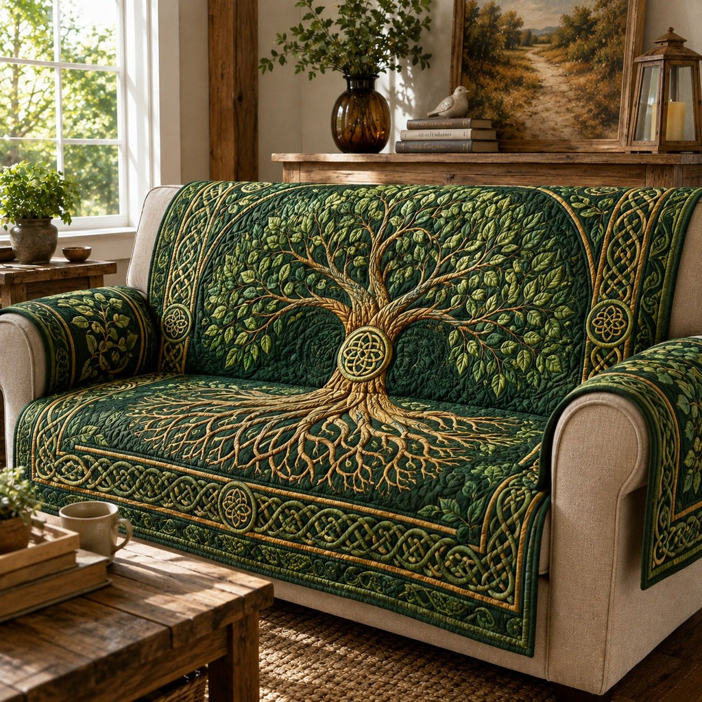 Emerald Celtic Canopy Sofa Cover