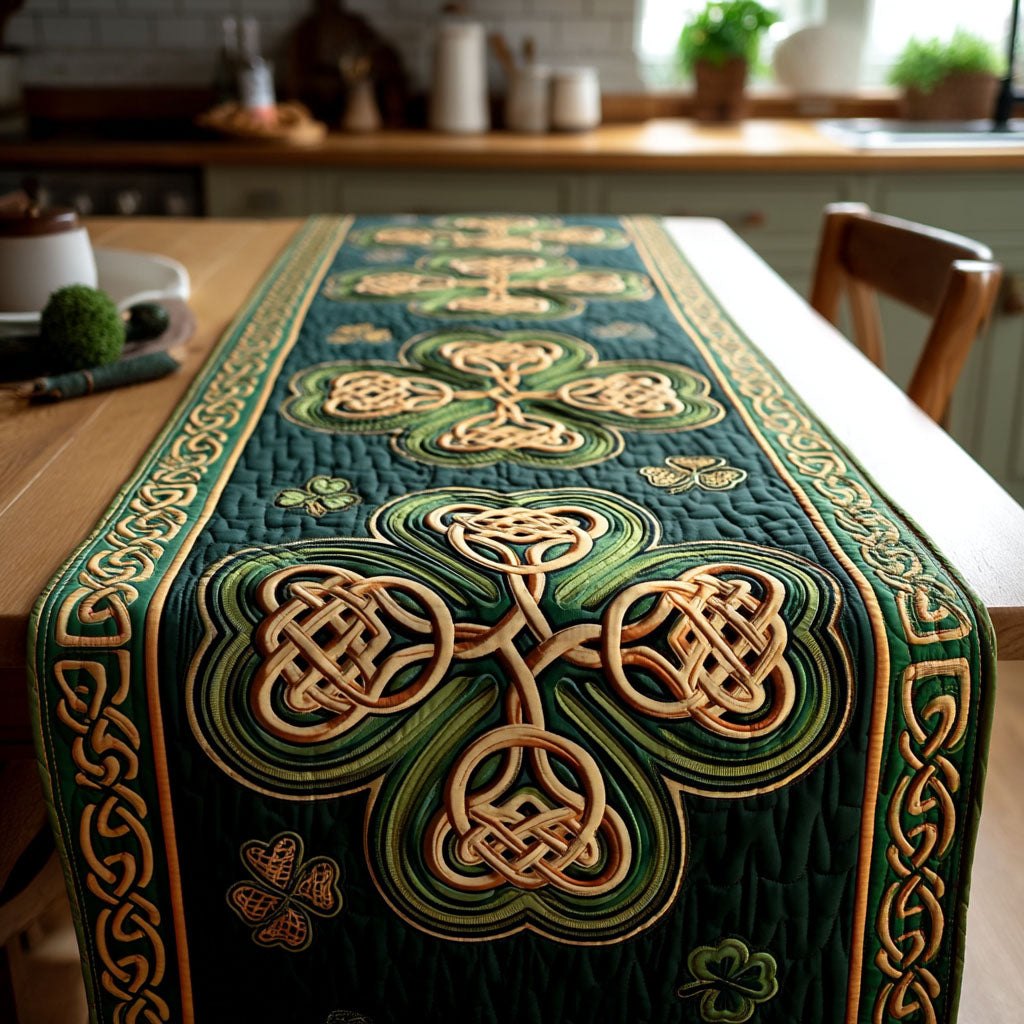 Emerald Celtic Knot Table Runner