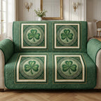 Emerald Clover Charm Sofa Cover