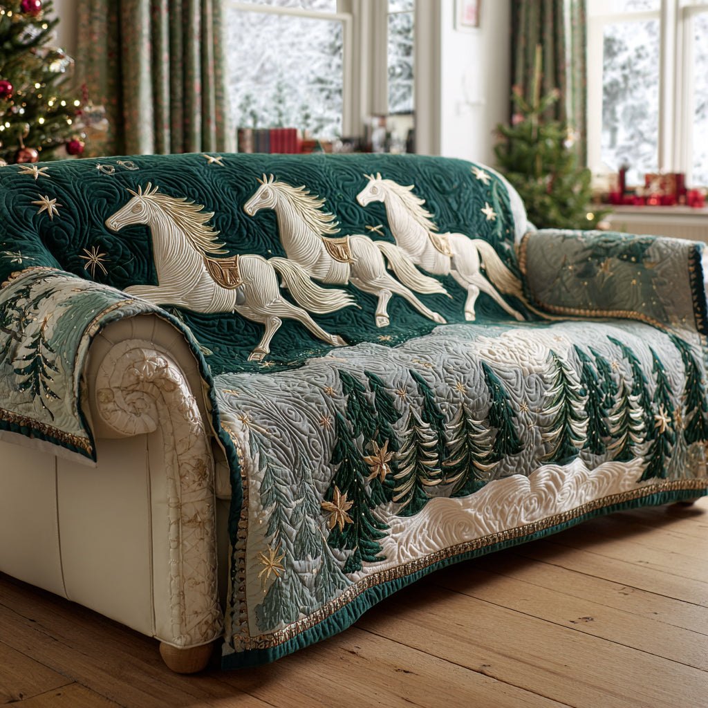 Emerald Horse Trail Sofa Cover