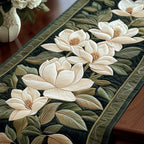 Emerald Magnolia Charm Table Runner